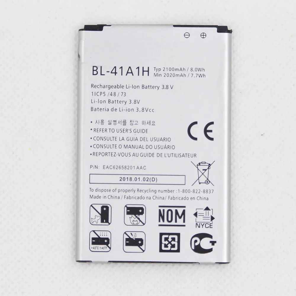 Аккумулятор для LG Optimus F60 MS395 D390N Tribute VS810PP Transpyre LS660 BL 41A1H 2100 мАч | Мобильные телефоны