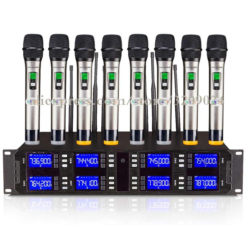 Buy Pro 8 Handheld Mics UHF 8 Channels Wireless