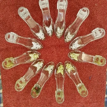 

New 12pcs Plastic Creative Clear High Heels Shoes Shape Candy Boxes for Wedding Baby Shower Party Christening Favor Decor Gift