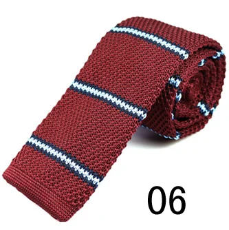 Полосатые вязаные галстуки, вязаные галстуки для мужчин и женщин, костюмы, вязанные Галстуки для отдыха, деловые повседневные обтягивающие мужские галстуки - Цвет: 06