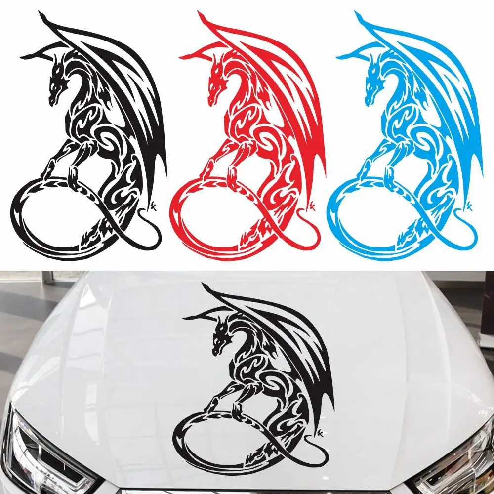 

Dragon Tribe Totem Car Stickers and Decals Auto Hood Styling Vehicle Engine Cover Vinyl Car Accessories