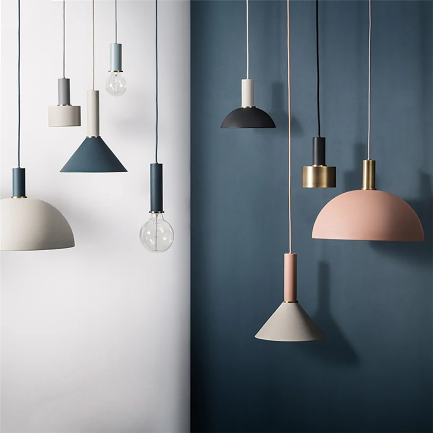 Nordic Moderne Decorote Led Anhänger Lichter Kunst Farbige Hanglamp Anhänger Lampe Schlafzimmer Beleuchtung Luminaria Hängen Lampe Loft Decor-in Pendelleuchten aus Licht & Beleuchtung bei