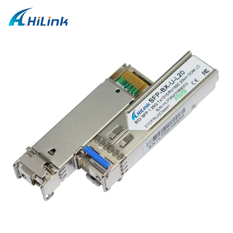 Волоконно-оптический приемопередатчик 1,25G 1310nm/1550nm 20km LC/SC WDM BiDi SFP