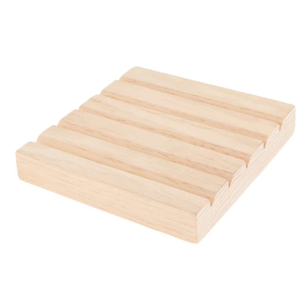 Vintage Understated Style Natural Wood Multi-use Earrings Rings Jewelry Display Tray Organizer Holder Showcase
