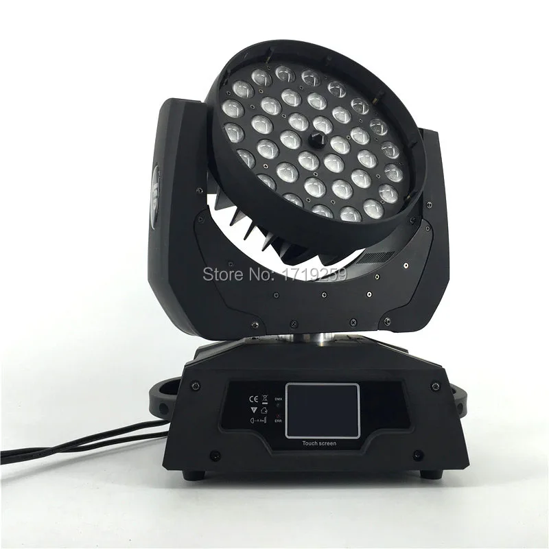 3 pcs/lot LED Moving Head Wash Light LED Zoom Wash 36x18W RGBWA+UV Color DMX Stage Moving Heads Wash Touch Screen