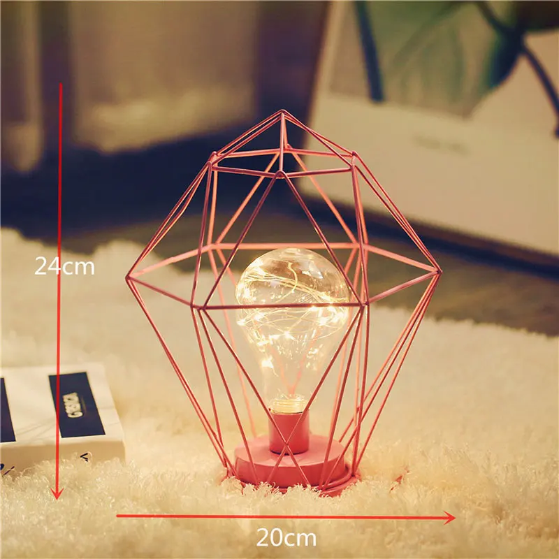 Minimalist Led Diamond Table Lamp Study Bedroom Desk Lamp USB Holiday Decoration Table Light Bedside Battery Reading Lights (8)