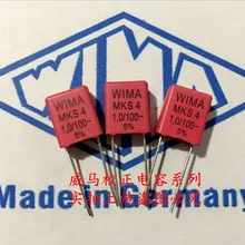 Горячая распродажа 10 шт/20 штук Германия WIMA MKS4 1,0 мкФ 1 мкФ 100V 105 100V P: 7,5 мм аудио конденсатор