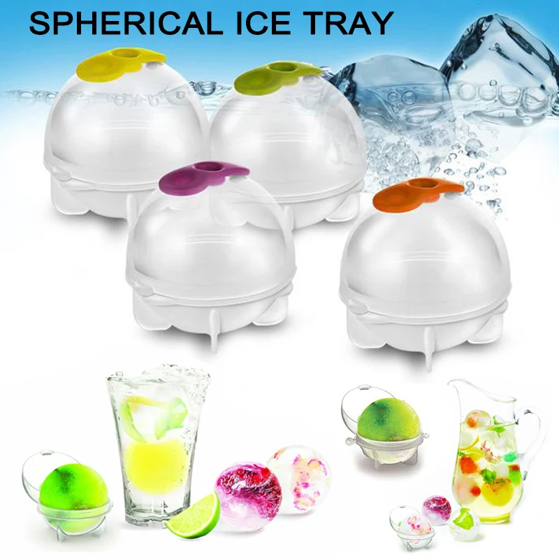4pcs Transparent Drink Ice Ball Mold Pudding Jelly Soap Mold Tool