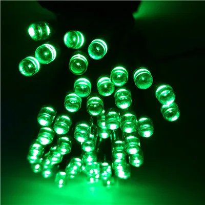 YIYANG водонепроницаемый декоративный светодиодный светильник на солнечной батарее, гирлянды, новогодний уличный садовый фонарь, уличный газон, освещение, 100 светодиодный, 12 м - Испускаемый цвет: Зеленый