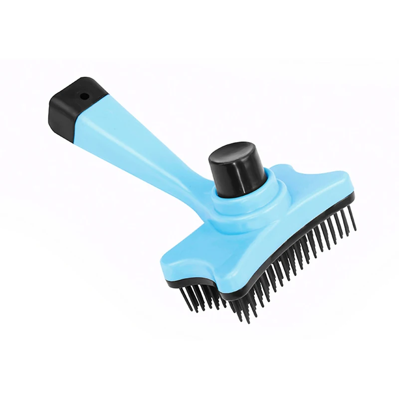 Pet Supplies Automatic Dog Brush Plastic Shedding Pet Grooming Brush Peine Comb For Dogs Cat