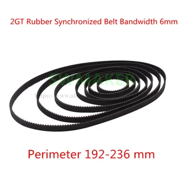 

10pcs Cycle 192-236mm GT2 Closed-loop Synchronization Belt Rubber 2GT 6mm 3D Printer Parts Synchronization Belt Parts