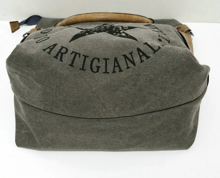 Rdywbu VINTAGE BIG STAR PRINTED CANVAS TOTE HANDBAG - Women's Multifunctional Travel Shoulder Bag Letters Messenger Bolsos B211