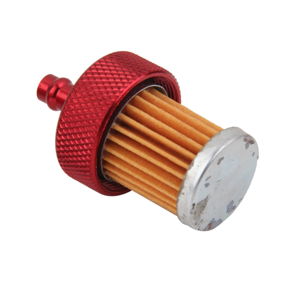 Universal 6mm Motorcycle Petrol Gas Fuel Filter Cleaner Motorcycle Pit Dirt Bike ATV Quad Inline Fuel Gas Filter 1/4 inch Red