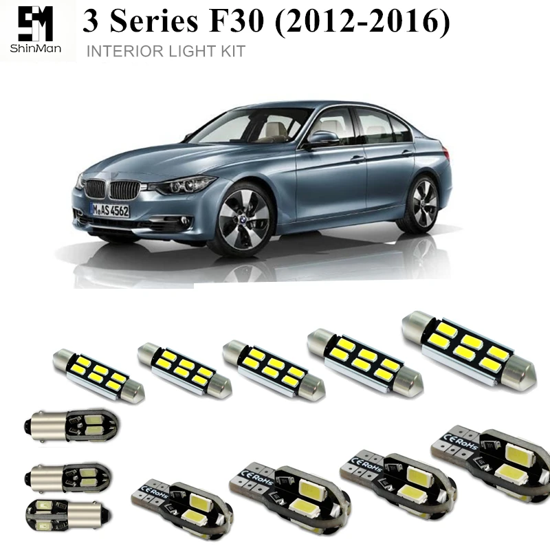 

Shinman 16pcs error free LED Interior Light Kit for BMW 3 series F30 accessories 2012-2016 car interior light