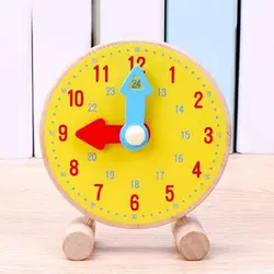 Деревянные ручной работы часы игрушки для детей обучающий часы Развивающие Игрушки для развития интеллекта