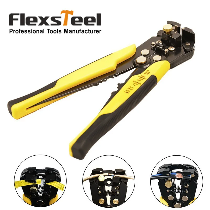 Flexsteel Self adjusting Automatic Wire Stripping Tool Cable Stripper