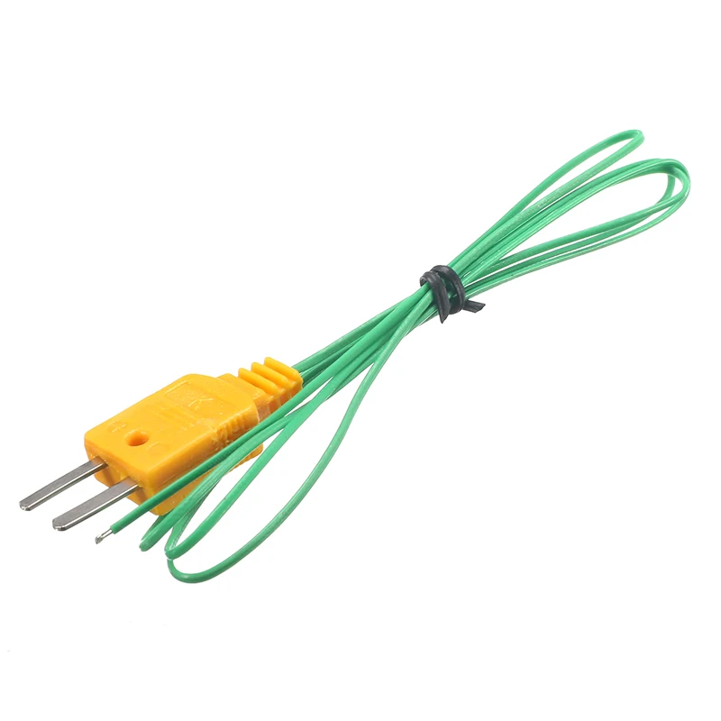 

1 Pieces 1M Length Green Wire Temperature Test K-Type Thermocouple Sensor Probe Multimeter Tester Line