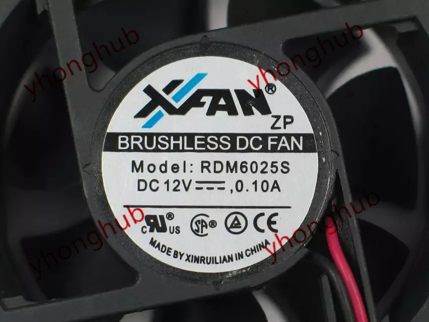 XFAN RDM6025S DC 12 В 0.10A 60x60x25 мм вентилятор охлаждения сервера|square fan|server fandc fan 12v |