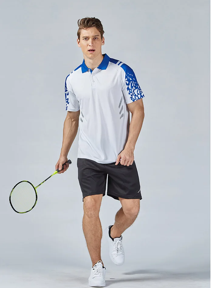 Новинка, быстросохнущие мужские и женские тренировочные комплекты для бадминтона, парные модели, дышащие рубашки для бадминтона, Корейская Спортивная одежда для тенниса XL