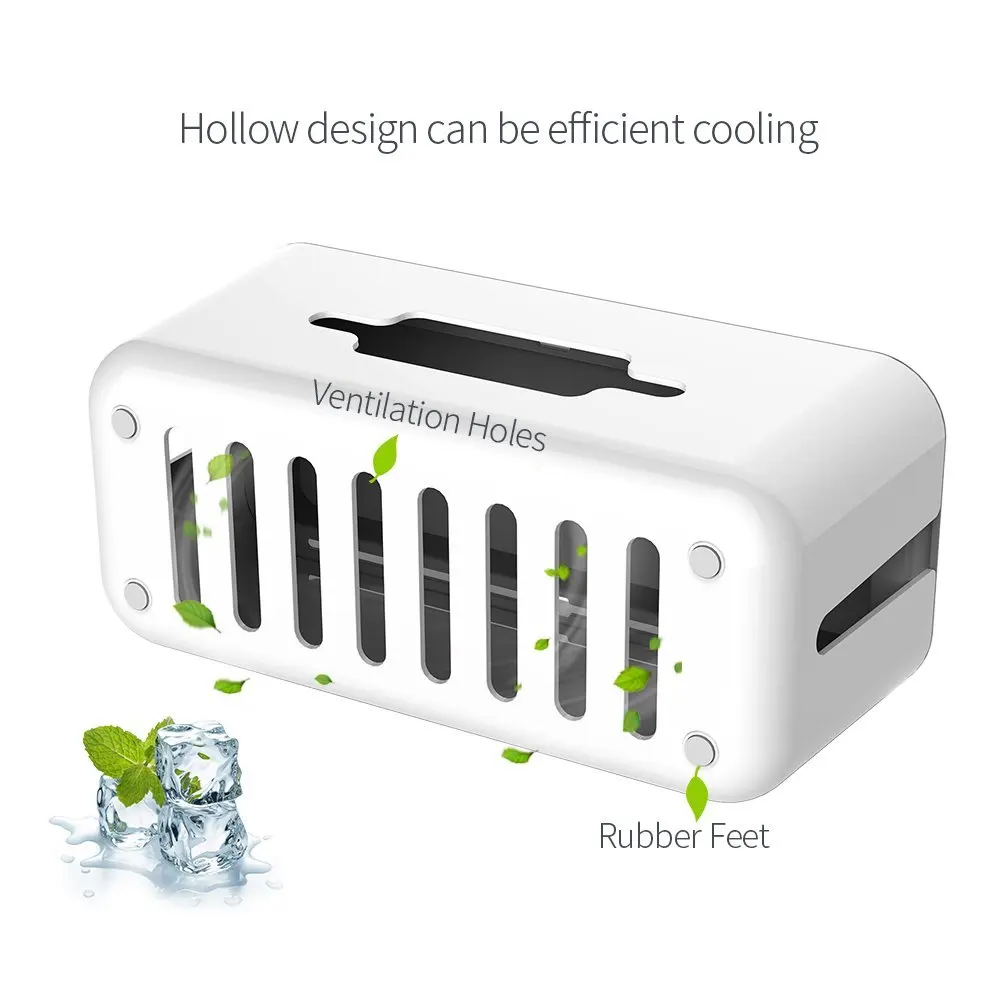 NTONPOWR RMB Hard Plastic Desk Organizer Cable Winder Container Case Power Strip Storage Box and Dustproof Cover for Home Safety NTONPOWR RMB Hard Plastic Desk Organizer Cable Winder Container Case Power Strip Storage Box and Dustproof Cover for Home Safety