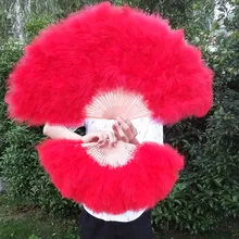 Персонализированные 70*40 см супер большой размер перо Пользовательский Складной вентилятор для леди танцы/шоу/представление вечерние реквизит/небольшие подарки