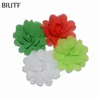 300 ピース/ロット卸売女の子 DIY 2 "ミニシフォン花フラットバックヘアカチューシャ hairclips 30 色送料無料 TH50