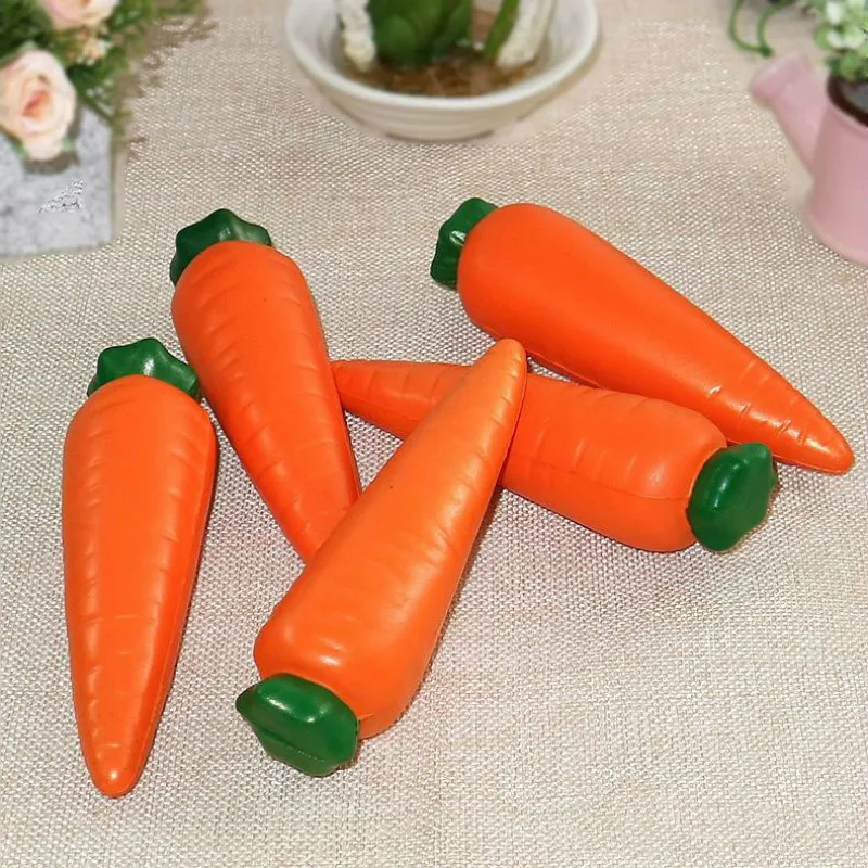 Mskwee Jumbo моделирование морковь мягкими Подвески с ремешками для телефона брелок для сжимания медленно распрямляющаяся эластичность при