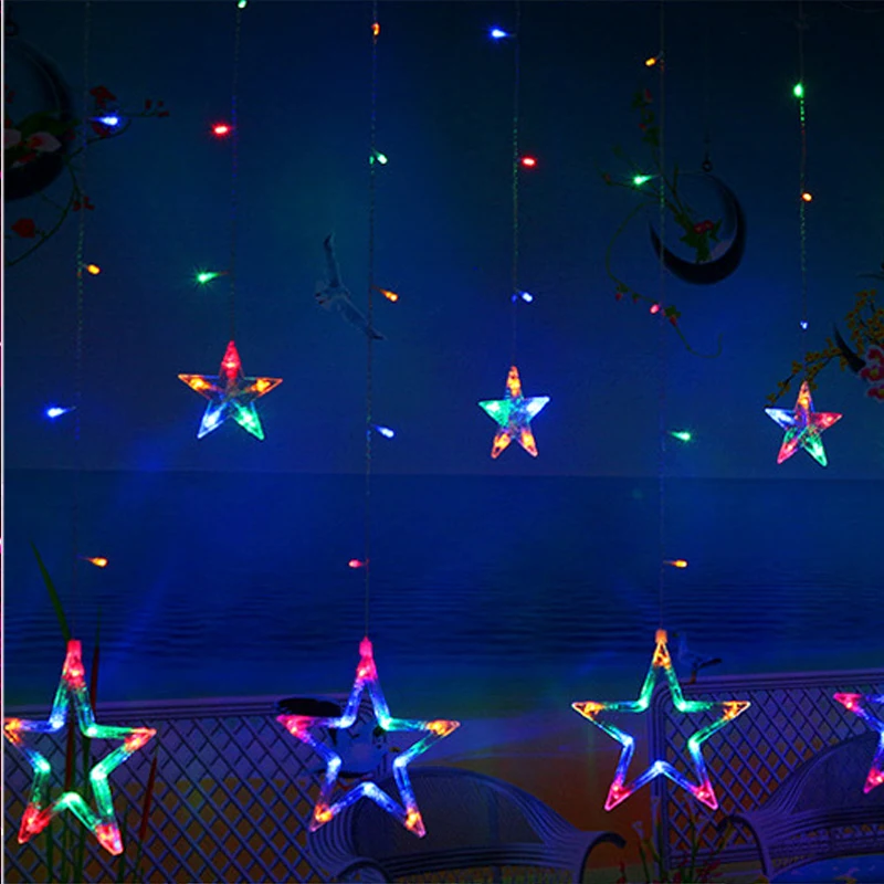 Xsky estrella de hadas Luces de cadena cortina Girnaldas Luces Navidad Led de iluminación de vacaciones de Navidad jardín al aire libre decorativa lámpara de Navidad Xsky estrella de hadas Luces de cadena cortina Girnaldas Luces Navidad Led de iluminación de vacaciones de Navidad jardín al aire libre decorativa lámpara de Navidad