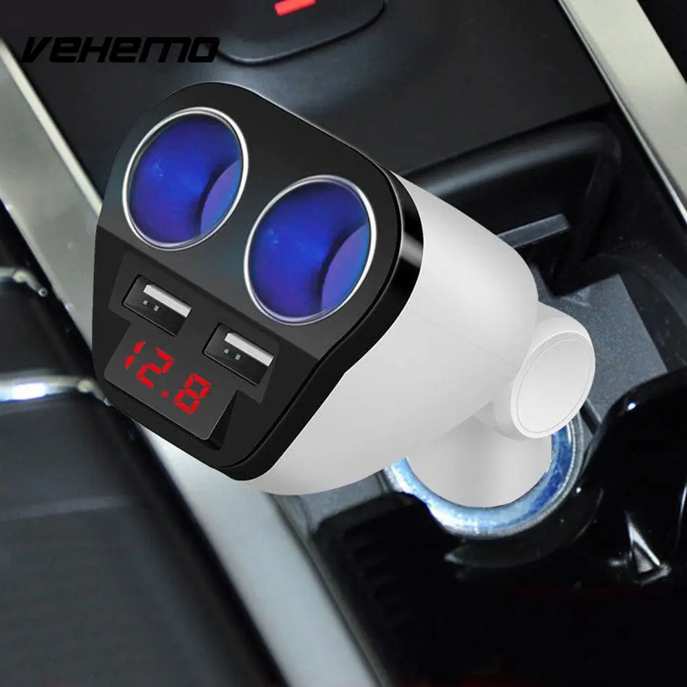 Vehemo Dual USB Автомобильное зарядное устройство для телефона быстрое оригинальное