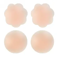 Женская многоразовая невидимая самоклеящаяся силиконовая нагрудная наклейка на грудь, покрытие для сосков, бюстгалтер, коврик с лепестками, наклейка s, аксессуары