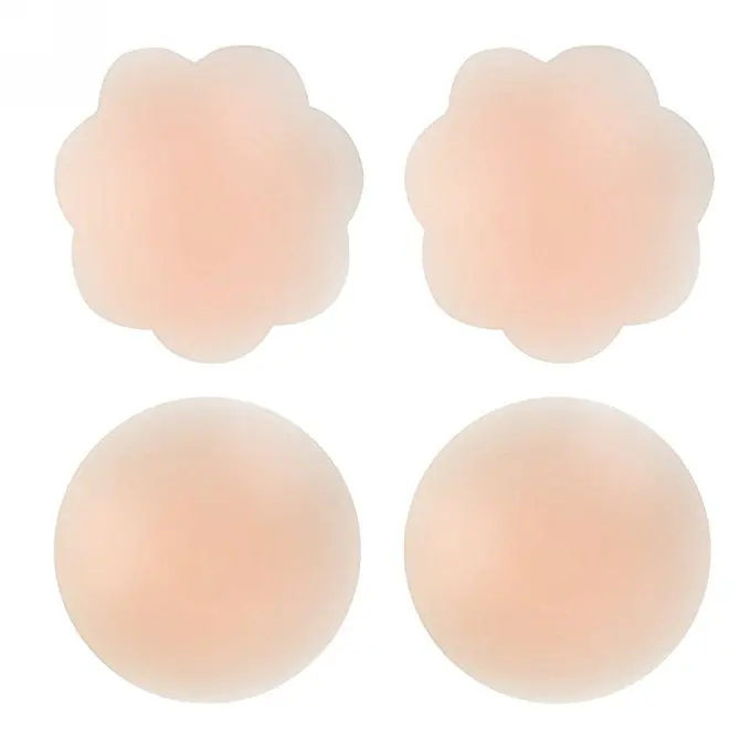 

Women Reusable Invisible Self Adhesive Silicone Breast Chest Sticker Nipple Cover Bra Pasties Pad Petal Mat Stickers Accessories