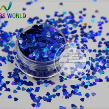 TCA705 Размеры 3 мм блестки для ногтей Цвет: ярко-синий; блестящие туфли с блестками в форме сердца блестки для ногтей DIY supplies1pack = 50 г
