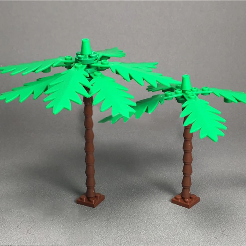 Single Big LegoINGlys City Coconut Palm Tree Garden Plant Jungle Building Blocks Set DIY MOC Accessories Parts Brick Kit Toys (2)