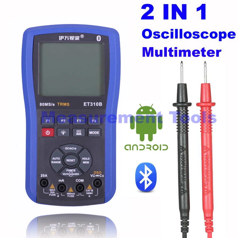 

M132 ET310B 2 in 1 Wireless bluetooth scope meter 20MHz handheld oscilloscope + True RMS digital multimeter Better Than ET201