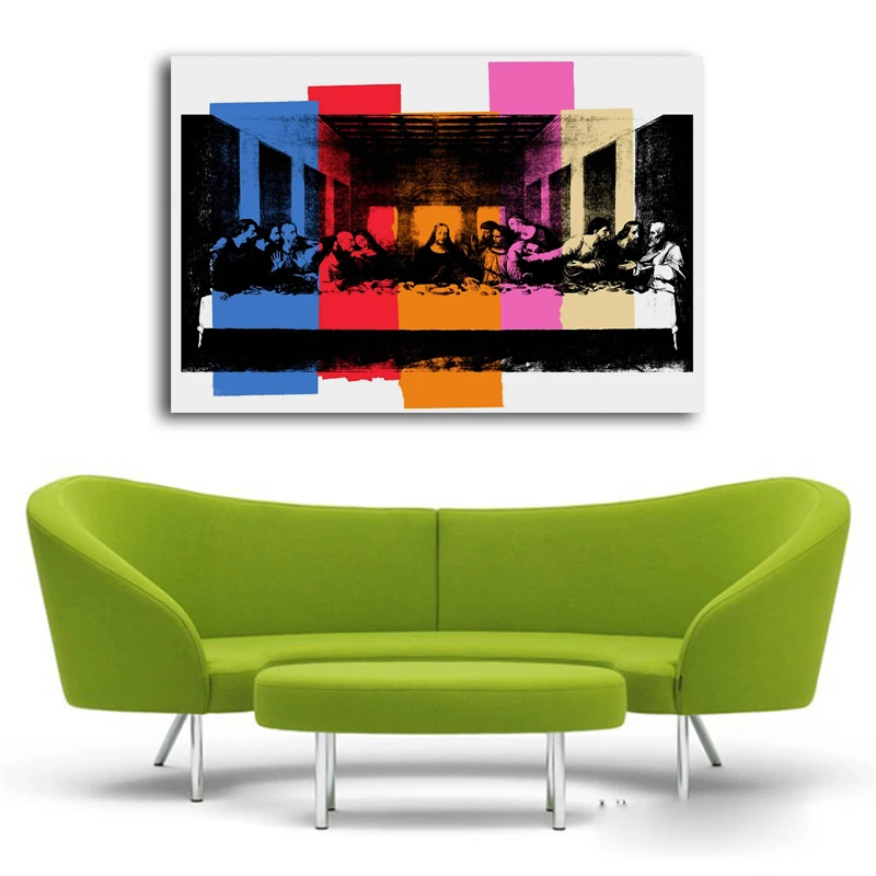 

Andy Warhol DETAIL OF THE LAST SUPPER Canvas Painting Classic Art Wall Picture For Living Room Bedroom Modern Decoration noframe