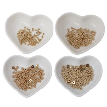 100 шт Металлические гладкие плоские разделительные бусины Heishi Rondelle Diy для изготовления ювелирных изделий