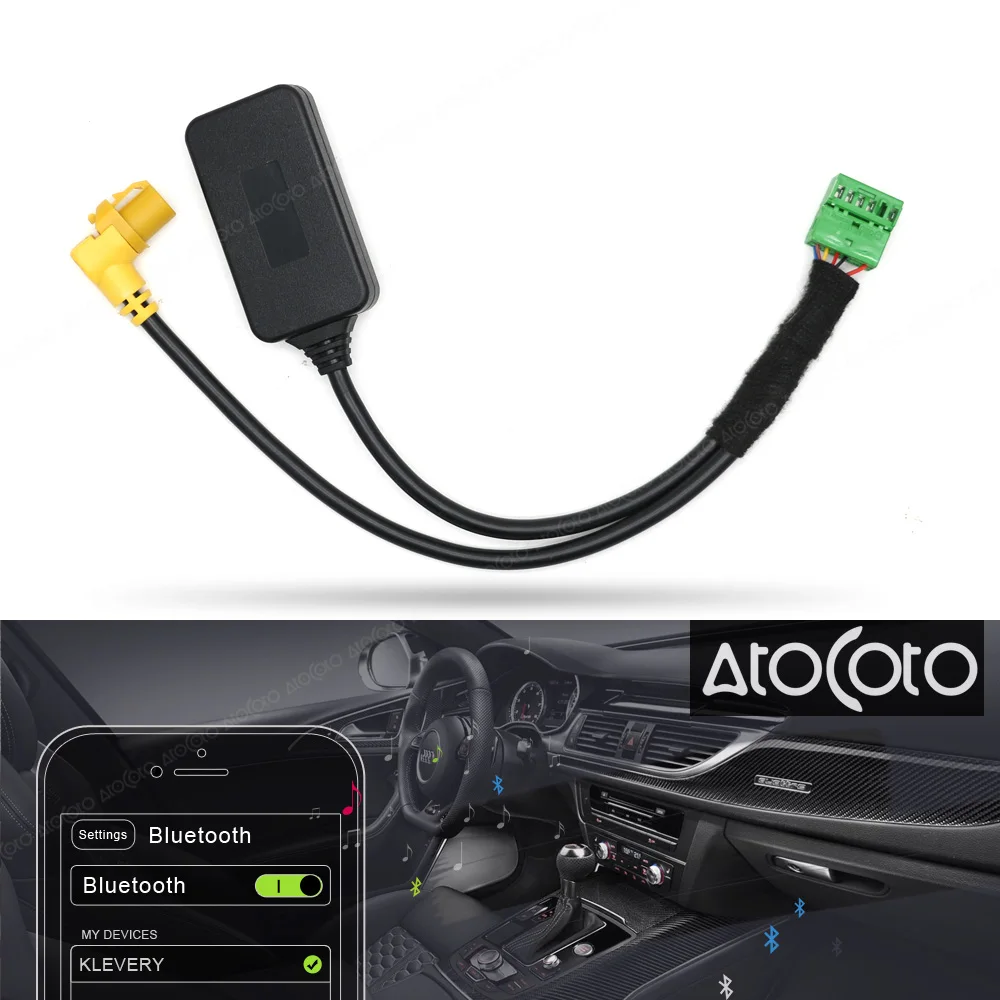 AtoCoto автомобильный модуль Bluetooth для Audi Q5 A6 A4 Q7 A5 S5 MMI 3g AMI мультимедиа 12Pin AUX кабель адаптер беспроводной аудио вход