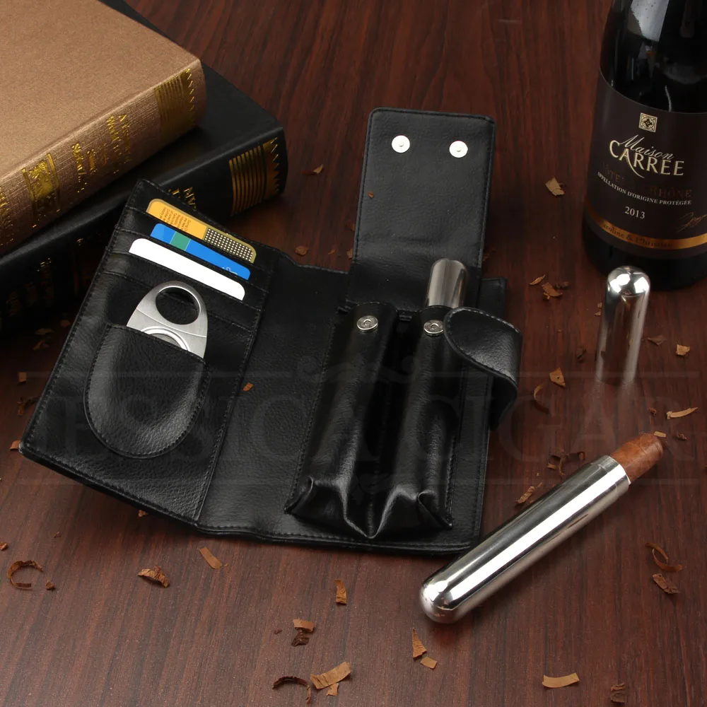 COHIBA-Portable-Cigar-Set-Travel-Cigar-Case-Leather-Mini-Humidor-Box-With-2-Tube-Holder-Stainless (2)