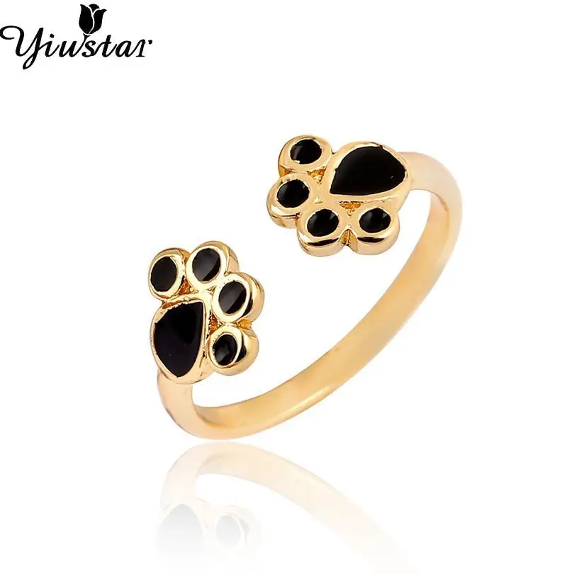 

2017 New Arrival Fashion Animal Cat paw print rings for women JZ183