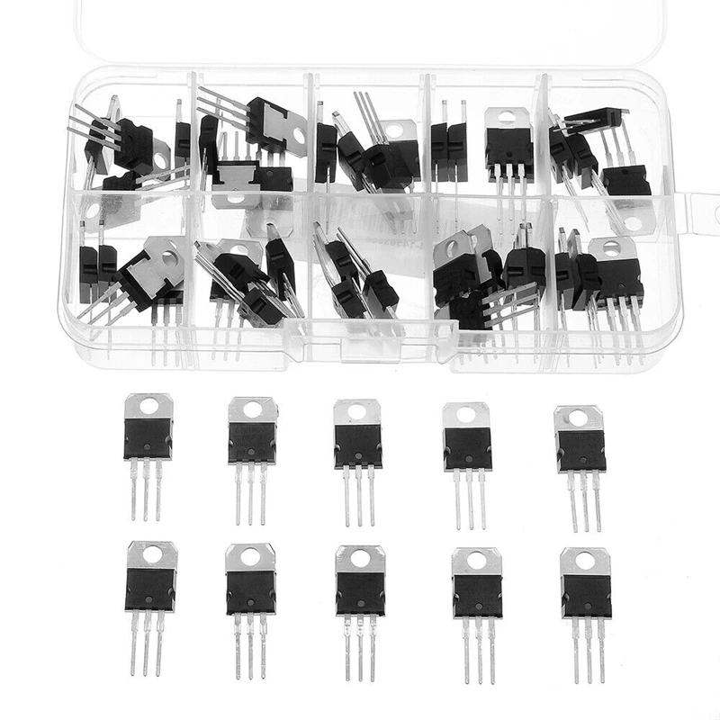 Lm317T L7805 L7806 L7808 L7809 L7810 L7812 L7815 L7818 L7824 транзисторный набор 10 стоимость 50 шт в наборе