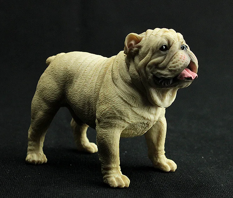 10 см Bulldog имитация собаки щенка игрушки для животных смолы коллекционной экшн