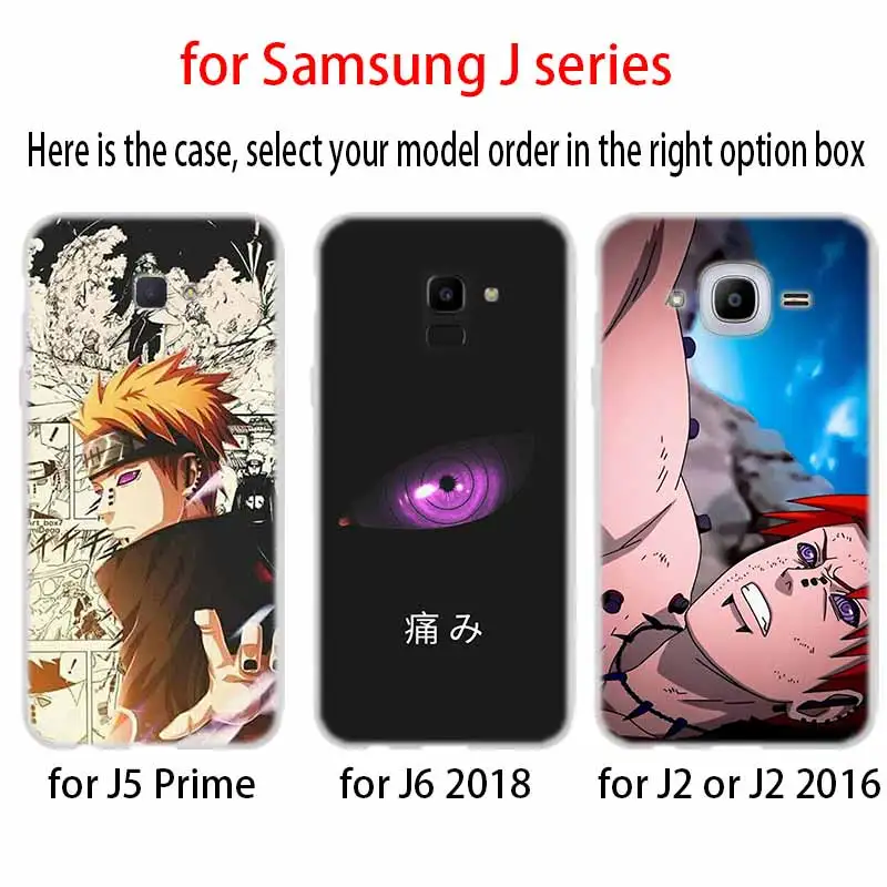Мягкий чехол из ТПУ для Samsung Galaxy J6 J8 J5 J7 J4 Core Plus 2018 2016 2017 EU Prime Pro Ace Naruto Pain|Бамперы| |