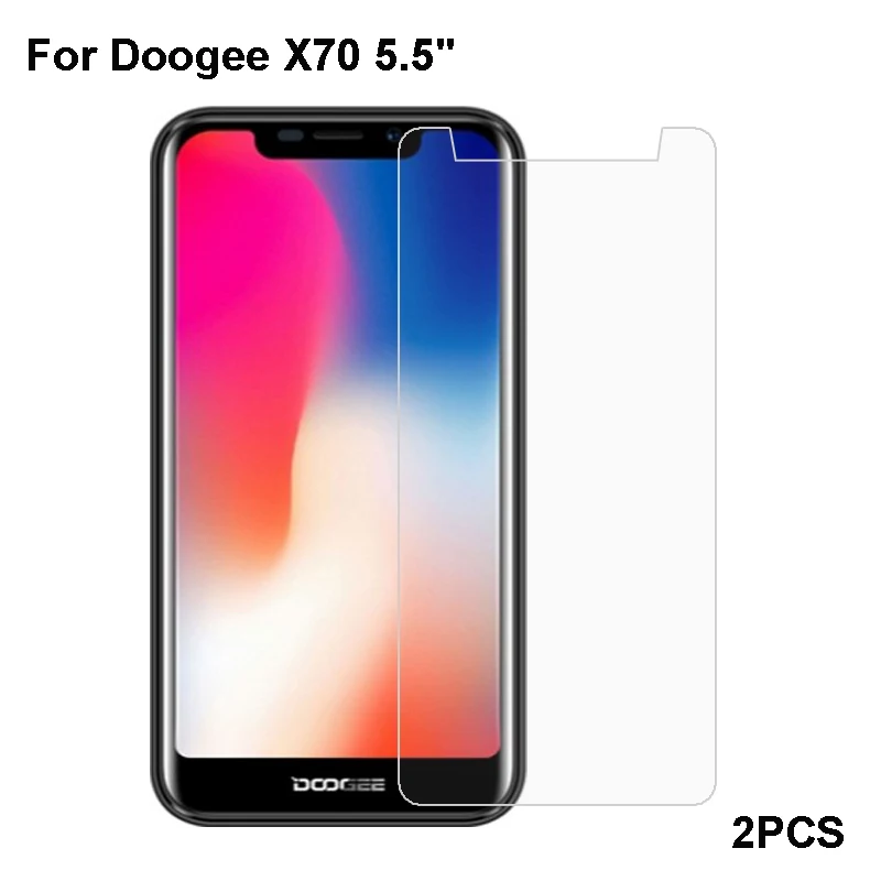 2 шт Doogee X70 защитная пленка из закаленного стекла Запасная часть для Doogee X 70 стеклянная Защитная пленка для экрана мобильного телефона