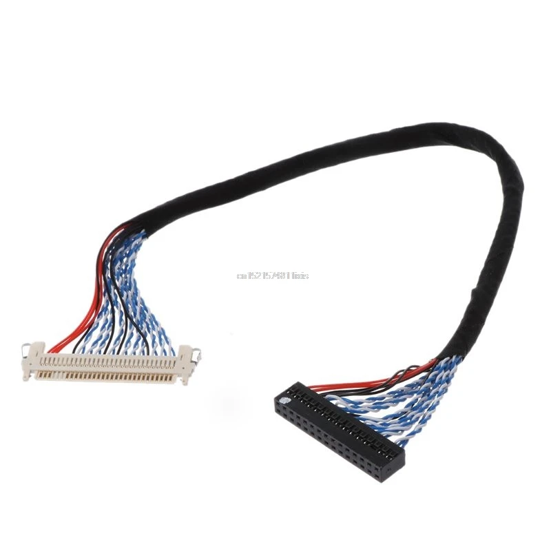 LVDS кабель с крючками D8 фиксация 30 двойные штифты 2 канала 8 бит шаг 1 0 мм 250 500 17 21