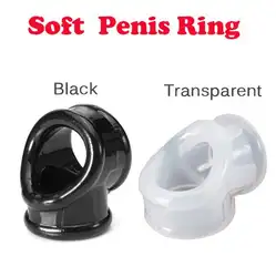 Целомудрие кольцо крана Секс-игрушки для Для мужчин мягкий силиконовый мужской мошонки привязки Cockring время задержки пениса кольцо Мошонка
