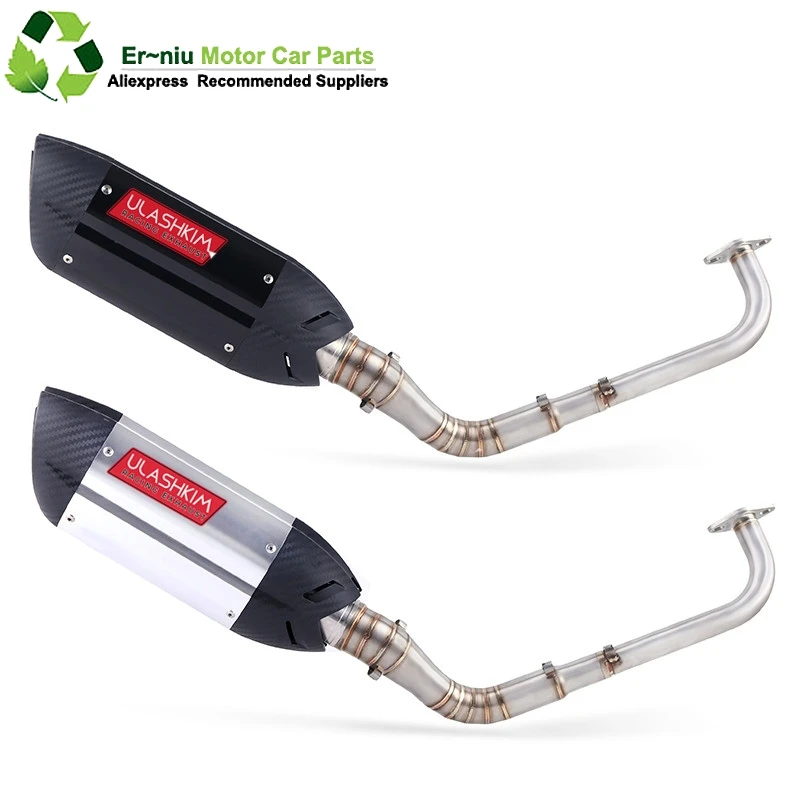 

Modified Front Middle Link Pipe Scooter Exhaust Muffler Escape Full System Slip-On For yamaha NMAX155 NMAX 155 2015-2017