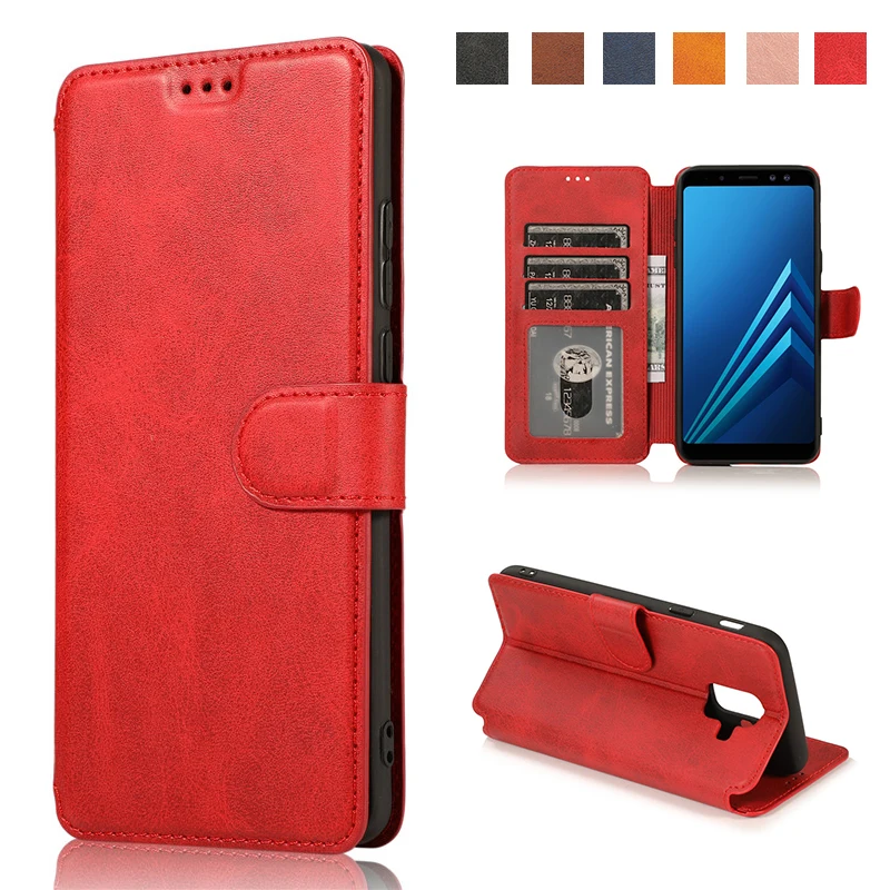 Cover For Samsung Galaxy A50 A70 A40 A30 A20 A10 M10 M20 M30 A7 A9 A6 Plus 2018 Luxury Leather Flip Wallet Card Slot Phone Case |