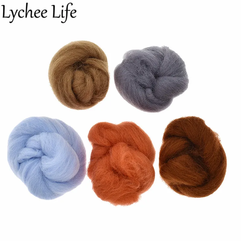 Lychee Life 5 шт. цветная серия с животными шерсть серебристая Смешанная окрашенная