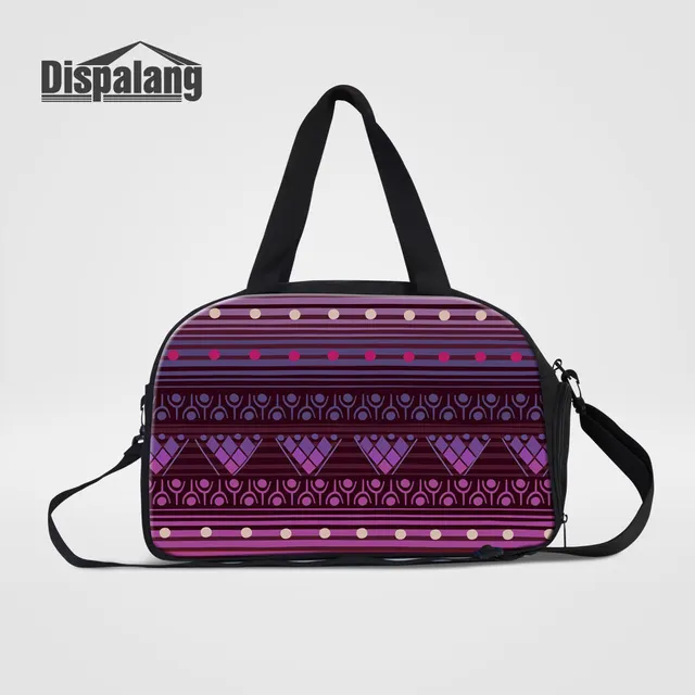 Dispalang Women's Travel Duffle Bags Geometric Patterns Weekend Bag For