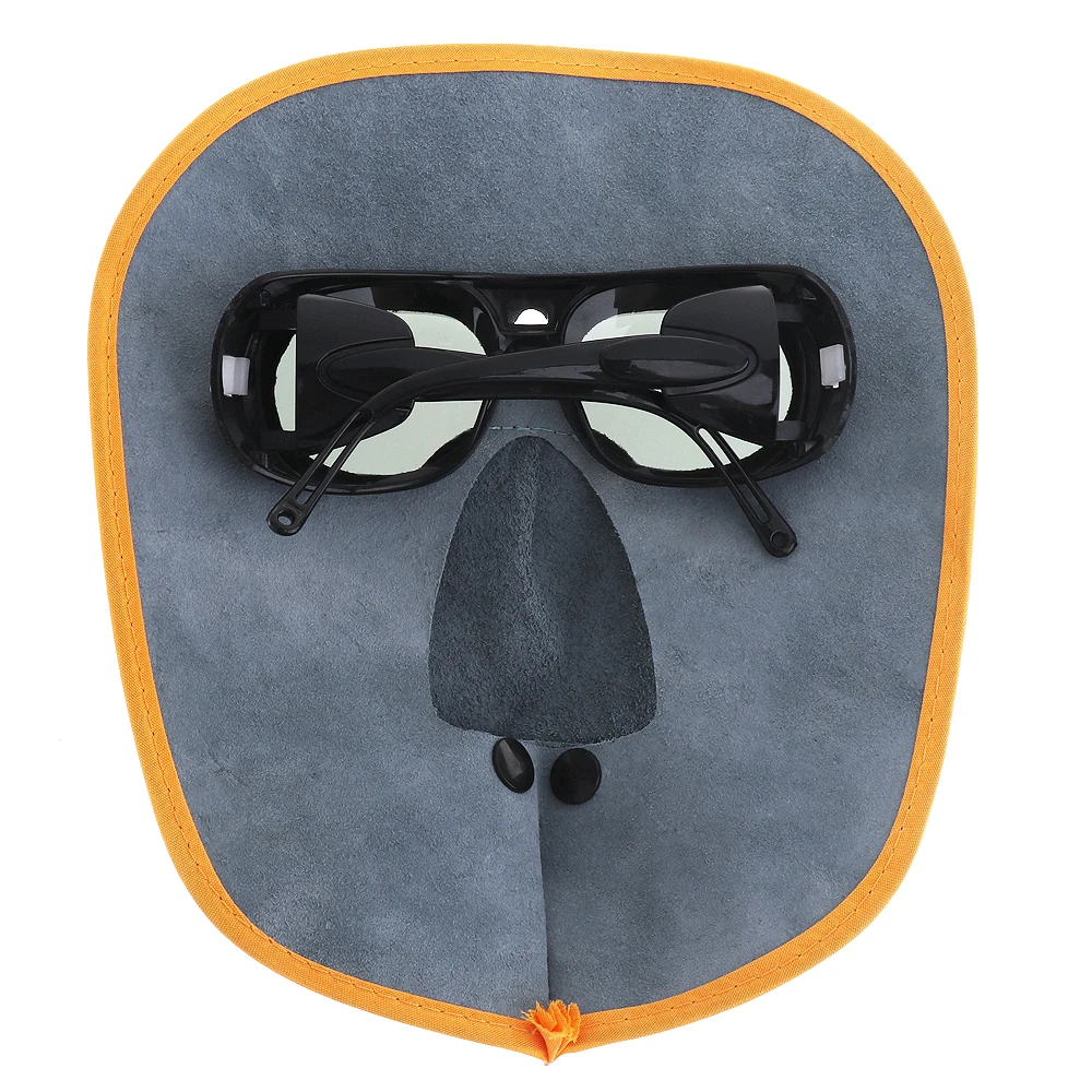Удобный Складной сварочный шлем из коровьей кожи, Сварочная маска с двухслойными очками, визуальное стекло для различных сварных швов